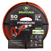 Шланг садовый Bravura 5" 3/4 (d = 19 мм) 50 м., красный, стенка 3 мм. 202050