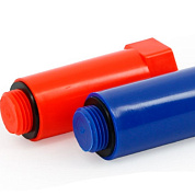 Заглушка монтажная НР 1/2" с прокладкой, красная UNI-FITT (608R2002)