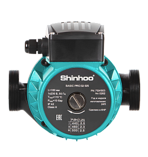 Насос циркуляционный Shinhoo BASIC PRO 32-12S с гайками 71241003 - 