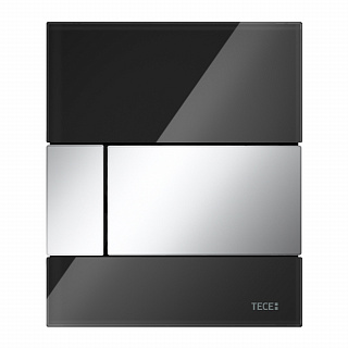 Стеклянная панель смыва TECEsquare стекло черное, клавиши хром глянцевый, 124 x 104 x 11 мм Артикул 9242807