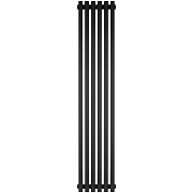 Радиатор трубчатый STOUT TUBE QUADRO, 6 секц. - нижн. центр. подкл. QV40-1750-6 CU, чёрный мат муар