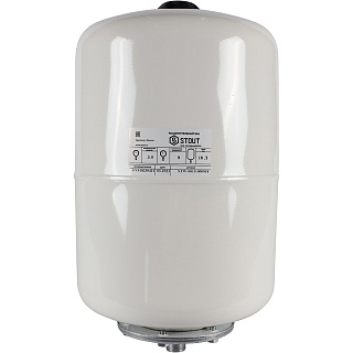 Бак расширительный 18 л. для ГВС вертикальный STOUT (белый)  (STW-0015-000018) Артикул STW-0015-000018