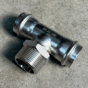 Тройник пресс-Н 35 х 1 1/4" х 35, нержавеющая сталь UNI-FITT