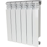 Радиатор алюминий 6 секций STOUT VEGA 500 боковое подключение (белый RAL 9016)