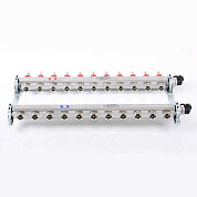 Колл. группа UNI-FITT на 11 вых 1" х 3/4" с расходомер. и термост. вентил., нерж. сталь (450I4311)