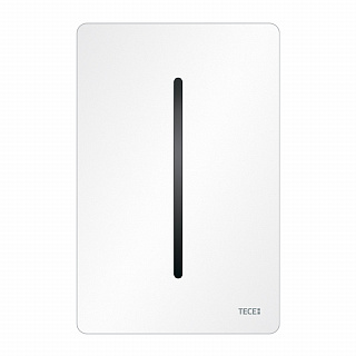 Металлическая панель смываTECEfilo-Solid ИК-сенсор (батарея 6 V) белая матовая, 150 x 98 x 6 мм Артикул 9242038