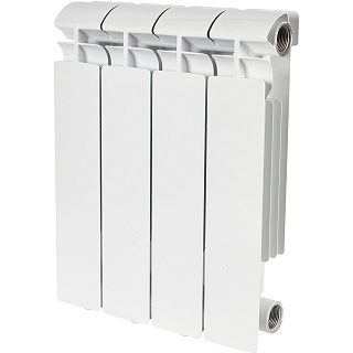 Радиатор STOUT ALPHA 350 мм 4 секции, алюминий (боковое подключение) на 6 кв.м. SRA-2310-035004 