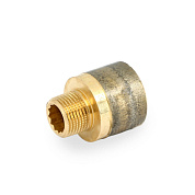 Переходник круглый резьбовой 3/8" x 1/2" (ВН) EFFEBI, бронза (B3242A0304)
