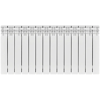 Биметаллический радиатор UNI-FITT 500/100 14 секций (боковое подключение, цвет белый глянцевый) 950B5114 