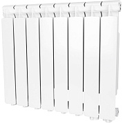 Радиатор алюминий 8 секций STOUT Bravo 500 нижнее правое подключение (белый RAL 9010)