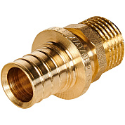 Переходник 20 x 1/2" (НР) аксиальный для труб PEX ROMMER (RFA-0001-002012)