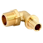 Угол переходной 25 х 3/4" НР аксиальный для труб PE-X UNI-FITT OPTIMAL, латунь (745G8301)