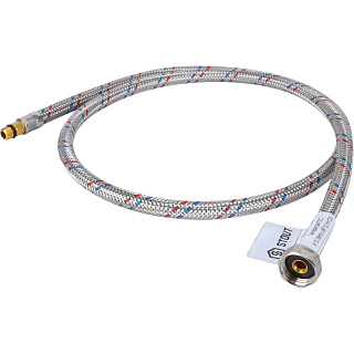 Гибкая подводка L = 1200 мм., M10 (18 мм.) х ВР 1/2", STOUT, для воды (SHF-0030-181015) ИталияSHF-0030-181015