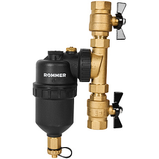 Сепаратор шлама поворотный с магнитом ROMMER 1" Артикул RFW-0081-000825