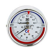 Термоманометр аксиальный d=80 мм, до 6 бар, до 120'С РОСМА ТМТБ- 31Т.1