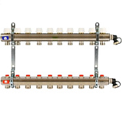 Колл. группа UNI-FITT 1" х 10 вых 3/4" с баланс. и термостат. вентилями с 2 конц., латунь (441I4310)