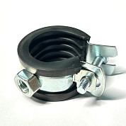 Хомут одновинтовой 3/4" (25 - 28 мм.) UNI-FITT с резиновым уплотнителем (852S3800)