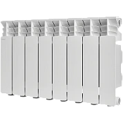 Радиатор алюминий 8 секций STOUT GAMMA 350 боковое подключение (белый RAL 9010)