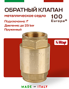 Клапан EUROPA ITAP 100 обратный пружинный (металлическое седло) 1"