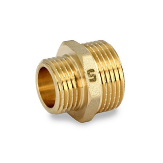 Ниппель редукция UNI-FITT OPTIMAL 1" х 1/2" с наружной резьбой, латунь Артикул 600G4201