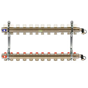 Колл. группа UNI-FITT 1" х 12 вых 3/4" с баланс. и термостат. вентилями с 2 конц., латунь (441I4312)
