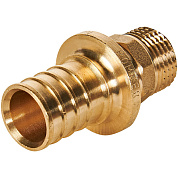 Переходник 25 x 1/2" (НР) аксиальный для труб PEX ROMMER (RFA-0001-002512)