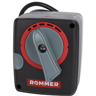 Сервопривод ROMMER 24V для смесительных клапанов, регулировка по сигналу 0-10V, 120сек/90° RVM-0005-024001