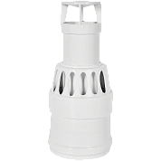 Наконечник D=60/100, горизонтального коаксиального дымохода, антилед, алюминий, ROMMER