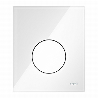 Стеклянная панель смыва TECEloop стекло белое, клавиша белая, для инсталляции, 124 x 104 x 11 мм Артикул 9242650