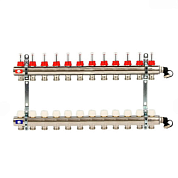 Колл. группа UNI-FITT 12 вых 1"х3/4" с расходомер. и термост. вентил. с 2 конц. и в/отвод (440I4312)