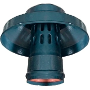 Оголовок с ветрозащитой D=80, вертикального дымохода, алюминий, черный, ROMMER