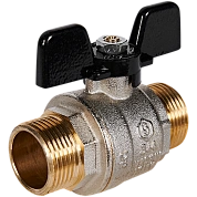 Кран шаровой 3/4" полнопроходной, НР-НР, ручка бабочка, STOUT (SVB-0006-200020)