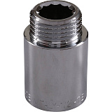 Удлинитель резьбовой 1/2" x 30 мм НР-ВР хромированный TIEMME