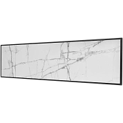 Панель отопительная 120 х 30 WHITE STONE SCT, белый гранит / черный корпус, STOUT (SCT-00WB-012030)