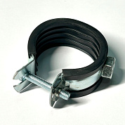 Хомут одновинтовой 1" (32 - 35 мм.) UNI-FITT с резиновым уплотнителем (852S4800)