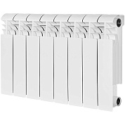 Радиатор биметал. 8 секций STOUT VEGA 350 боковое подключение (белый RAL 9016)