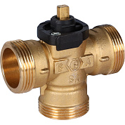 Клапан компактный зональный 3-ходовой 1" 1/4, НР, 230 В, с кабелем 1 м., с cервоприводом, STOUT