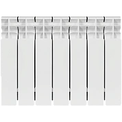 Радиатор биметал. 7 секций STOUT TITAN 350 боковое подключение (белый RAL 9016) 