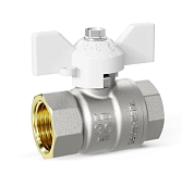 Кран шаровый LD Pride ВВ 1/2" Pride, полный проход, белая бабочка