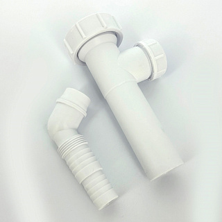 Вставка McALPINE 1 1/2" x 32 мм с адаптером под углом для слива быт. тех., H=146 мм Артикул TEE2