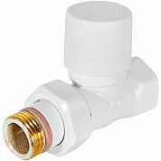 Клапан запорно-балансировочный 1/2", KVs 2,62 прямой, белый, STOUT Design  (SVLD-0001-000015W)