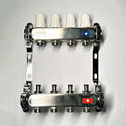 Колл. группа UNI-FITT 1" х 4 вых 3/4" с баланс. и термост. вентил. без конц, OPTIMAL (451B4304.RU)