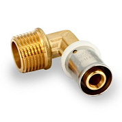 Угол (НР) 20 х 3/4" под пресс для МП труб, латунь UNI-FITT OPTIMAL (705G7301)