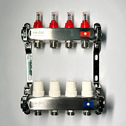 Колл. группа UNI-FITT 1"х3/4" 4 вых с расходомер. и термост. вентил. без конц OPTIMAL (450B4304.RU)
