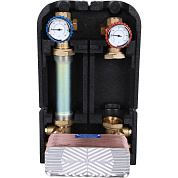 Насосная группа 1" / 1 1/2" с теплообменником 34 пластины, STOUT без насоса в теплоизоляции