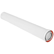 Удлинитель дымохода D = 80 х 125 мм., L = 1000 мм. коаксиальный конденсац., ROMMER (RCA-8012-001000)