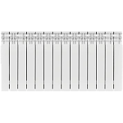 Биметаллический радиатор UNI-FITT 500/100 14 секций (боковое подключение, цвет белый глянцевый)