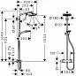 Душевая система HansGrohe HG Crometta 160 1jet Showerpipe, белый/хром (с термостатом)