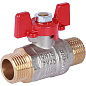 Кран шаровый ROMMER 1/2" НН - полный проход, бабочка