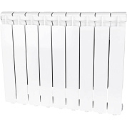 Радиатор алюминий 9 секций STOUT Bravo 500 боковое подключение (белый RAL 9010)